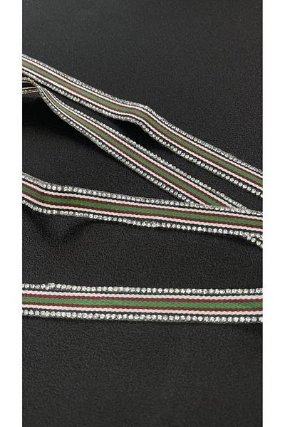 Ozpas Green-Red-White 2cm Width 3m Iron-on Adhesive Strip Stone