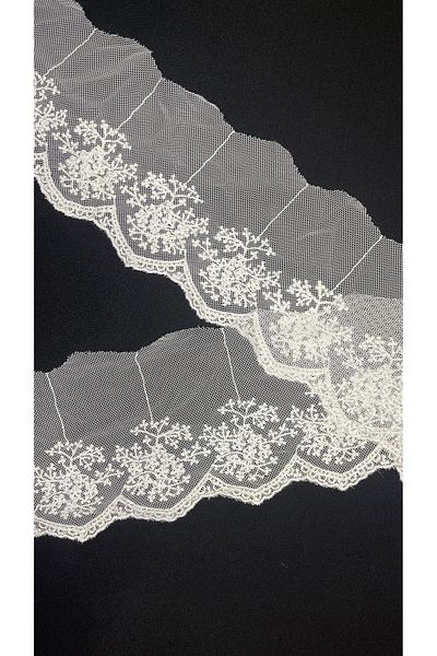 Ozpas White Lace Tulle Edge Ribbon - 10cm, Width 3m