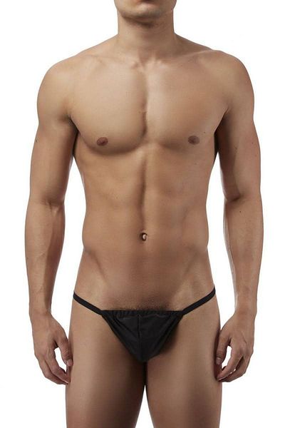 Nana & Mayka Moda Bag Model Men's Fancy Fantasy Panties Thong Drawstring String S-M-L-Xl-2Xl Compatible Standard Black