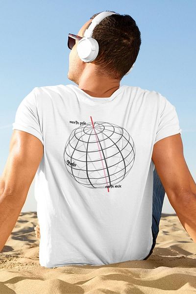 Blah Tricou pentru bărbați, alb, cu imprimeu mondial, din bumbac, cu gât crew