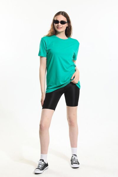 Domoda Green, Oversize Fit Cotton Short Sleeve Basic Unisex Women's Men's T-Shirt