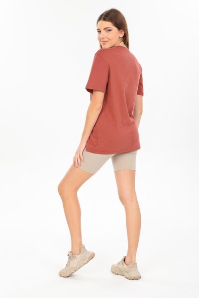 Domoda Brown, Oversize Fit Cotton Short Sleeve Basic Unisex Women's Men's T-Shirt