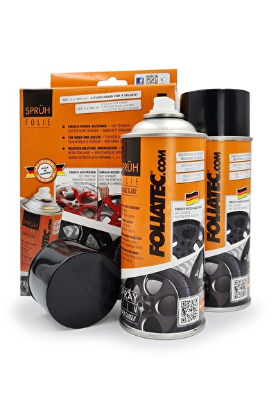 FOLIATEC Jant Metal Sprey Folyo Yüzey Kaplama Seti 2x400ml. Metalik Gümü? Mat