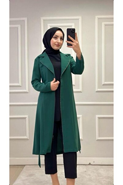 elif çelikay Giy çık kuşaklı biyeli krep kap