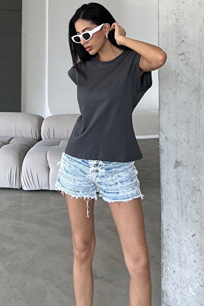 Domoda Smoked Boxy Cut 100% Cotton Women's T-Shirt - Zero Sleeve @campania