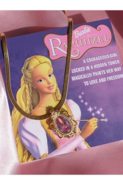Reorah Collection Barbie Rapunzel 925 Gümüş Kolye-gümüş Kaplama-kalın