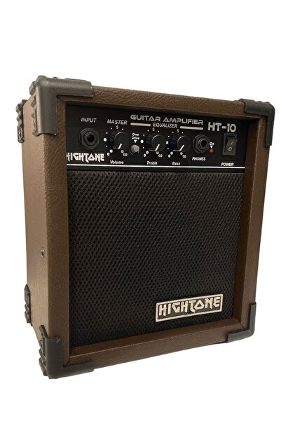 High Tone KAHVERENGİ Hightone 10 Watt Elektro Gitar Combo Amfi Over Drive Kul...