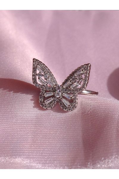 Reorah Collection Zircon Stone and Sweet Butterfly Ring