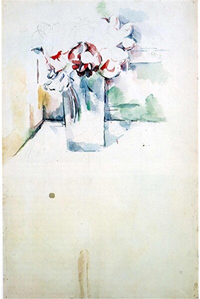 Tablosan Acuarelă Trandafiri roșii și albi Peisaj Pictură pe pânză 30x40 Cm Kb27242 30x40 Cm