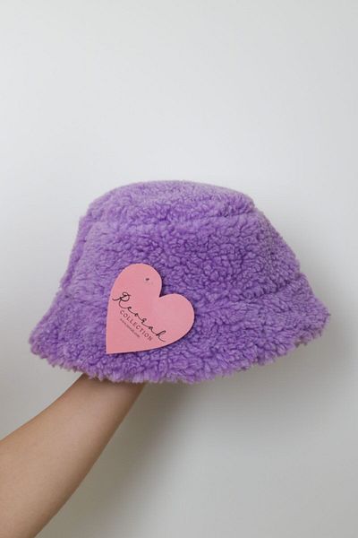 Reorah Collection Lilac Plush Bucket Hat