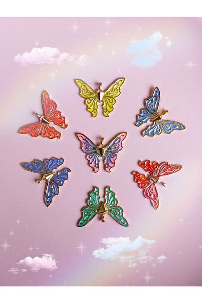 Reorah Collection Fairytopia Butterfly Necklace - Navy Blue, Protectors