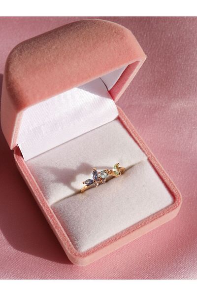 Reorah Collection Minimal Butterfly Blue Dream Ring