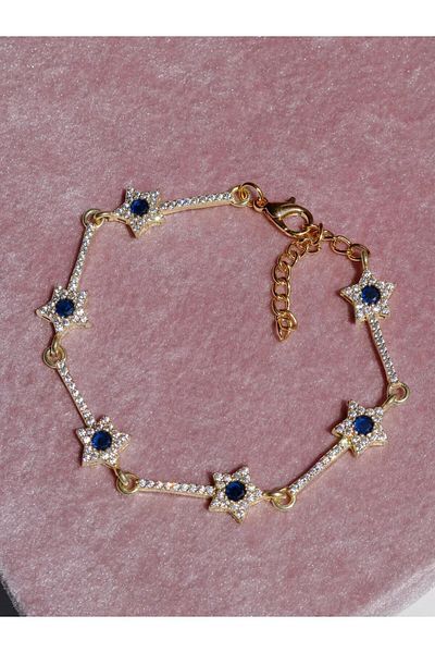 Reorah Collection Zircon Stone Navy Blue Star Waterway Bracelet