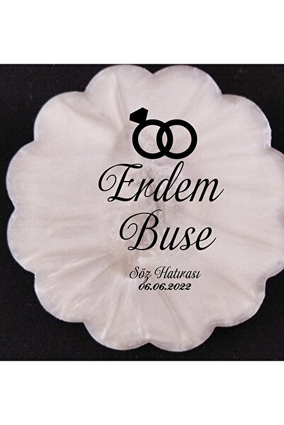 ErenAksesuar Epoksi Magnet 25 Adet Söz Nişan Nikah Kına Düğün Hediyeliği Kura...