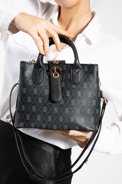 Rosmod Geantă de mână și de umăr din piele cu model Venus, neagră, pentru femei