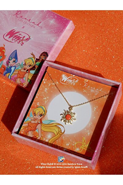Reorah Collection Winx Club® Stella Opal Sun Kolye 925 Ayar Gümüş