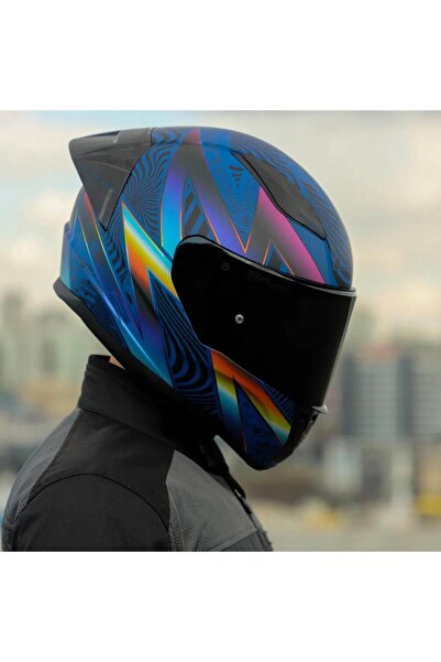 LS2 Rapid 2 Optik Race Full Face Motosiklet Kaskı Yarış Spoiler Siyah Vizörlü