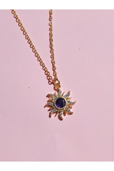 Reorah Collection Rapunzel Minimal Patterned Sun Necklace