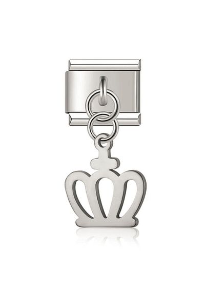 Naturel Tılsım Italian Stainless Steel Crown 9mm Charm