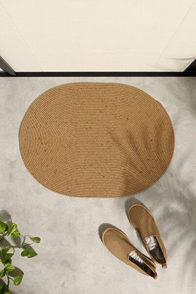 Ocean Home Textile Jüt Halat Çok Amaçlı Dekoratif İç Dış Kapı Önü Paspası 70x50