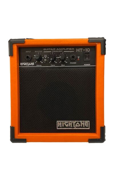 High Tone TURUNCU Hightone 10 Watt Elektro Gitar Combo Amfi Over Drive Kulakl...