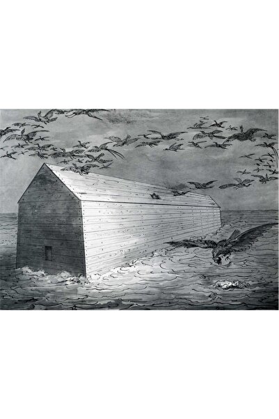 Tablosan Pictură pe pânză acuarelă cu peisaj de coroane de corb zburător 30x40 cm Kb27077 30x40 cm