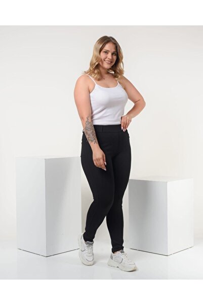 ALBAHA COLLANTS Çelik Kumaş Cepli Tayt Modeli