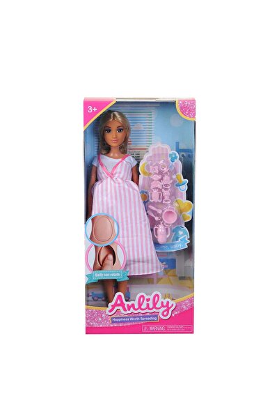hak-iş oyuncak Kutulu Anlily Aksesuarlı Hamile Bebek