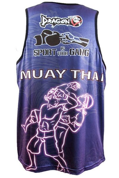 Dragon Tricou Muay Thai imprimat digital cu sigla Federației