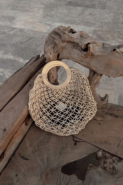 LOVENTA Τσάντα Vica Wicker Mesh