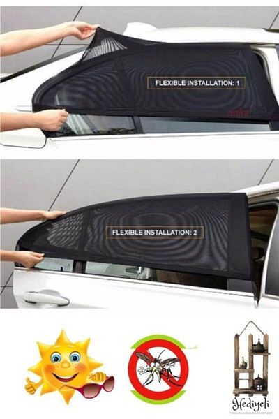 Ankaflex 4 bucăți mașină vehicul auto geam lateral parasolar draperie cortină umbrelă de soare mașină vehicul geam lateral spate