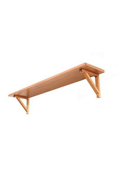 pinoxi Decorative Natural Wooden Leg Wall Shelf Brown