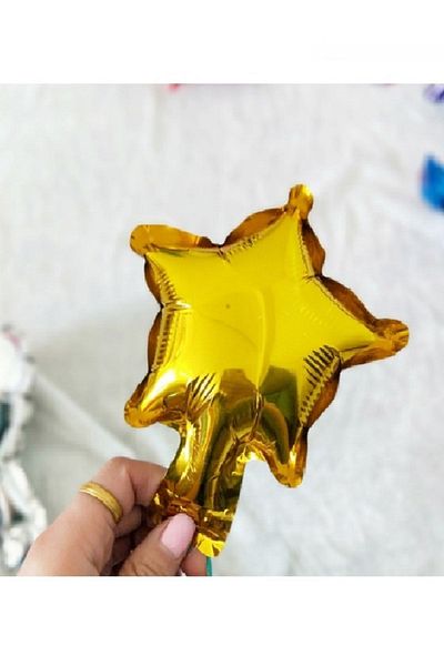 LOTUS PARTY 5 Pieces 5 Inch Gold Star Foil Balloon