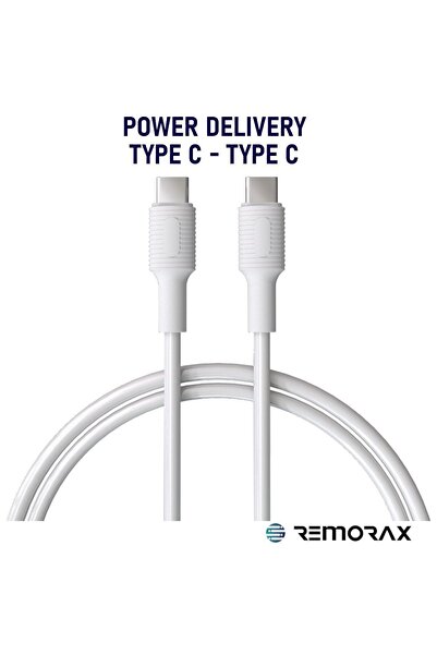 REMORAX Coral Type C-c, 150 Cm, 60 Watt Power Delivery Hızlı Şarj Kablosu, Be...