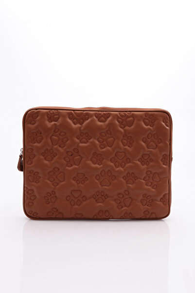 DGN Калъф за лаптоп и таблет 13 и 14 инча с шарка на лапа, кафяв, 68722856