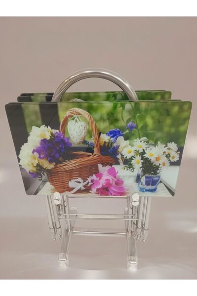 Sar Pakete Liza Serisi Çanta Zigon, 4 lü Katlanabilir Sehpa, Cam Sehpa, Çanta...