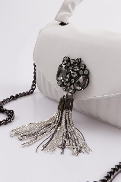 DGN Geantă de damă White Freon Stone - 29532856