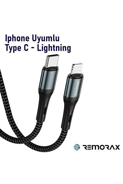 REMORAX Örgülü Iphone Uyumlu Type C-lightning 100 Cm, 30 Watt Power Delivery ...