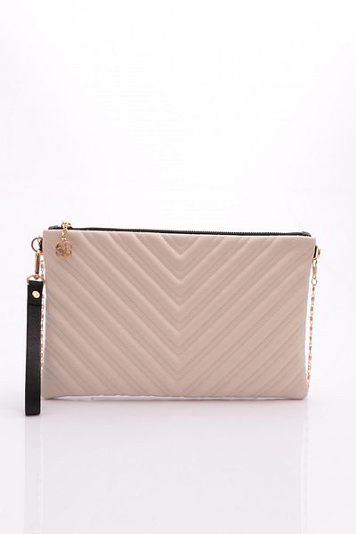 DGN Μπεζ απαλή γυναικεία τσάντα Clutch 51123448