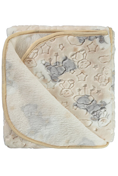 Civil Baby Bebek Peluş Battaniye 100x120 Cm Krem