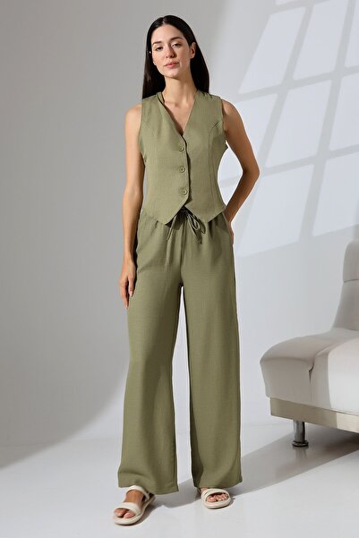 Butik Beyza Lined Linen Vest