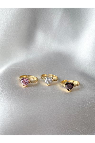 Reorah Collection Shiny Love Ring-gold Plated-white