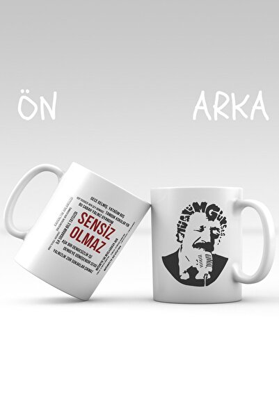 Hediyexpres Müslüm Gürses Sensiz Olmaz Sözleri Tasarımlı Kupa Badrak, Çay-kah...