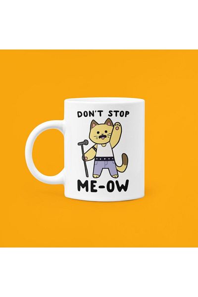 UUR STORE Don't Stop Meov - Freddie Mercury Printed Mug