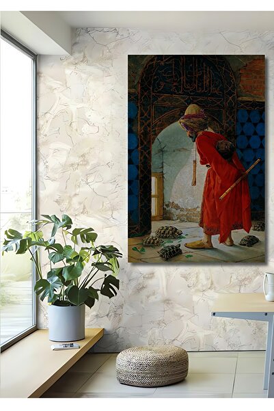 Teona Ahşap Dekoratif Dikey Kaplumbağa Terbiyecisi Modern Sanat Duvar Tablo A...