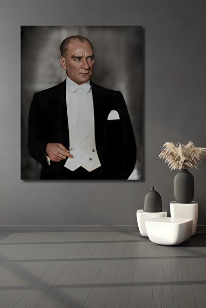 Teona Ahşap Dekoratif Dikey Mustafa Kemal Atatürk Duvar Tablo Ahşap Dikdörtge...