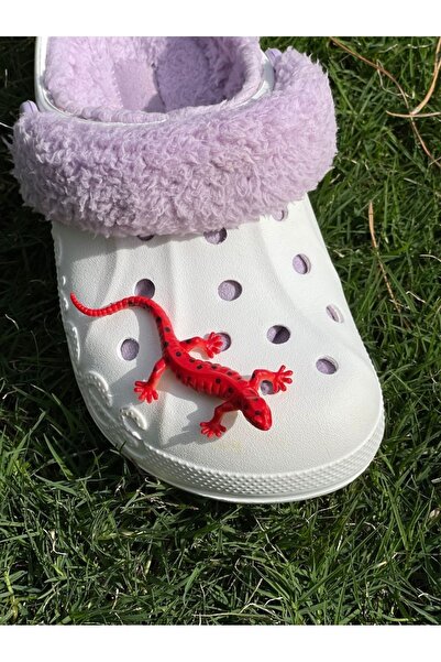 Crocs 3D Kırmızı kertenkele Crocs Charm/Üç Boyutlu Crocs Süsü