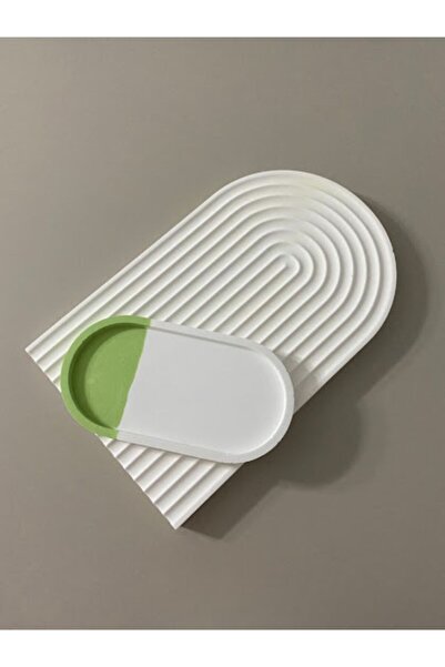 Orange Atelier Arch Set of 2 Decorative Concrete Presentation Tray and Serving Plate