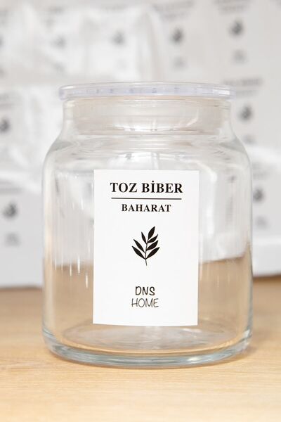 DNS HOME 12 Piece Spice Jar Set with Transparent Lid Jar Set Spice Storage Container with Label Gift 300 ml