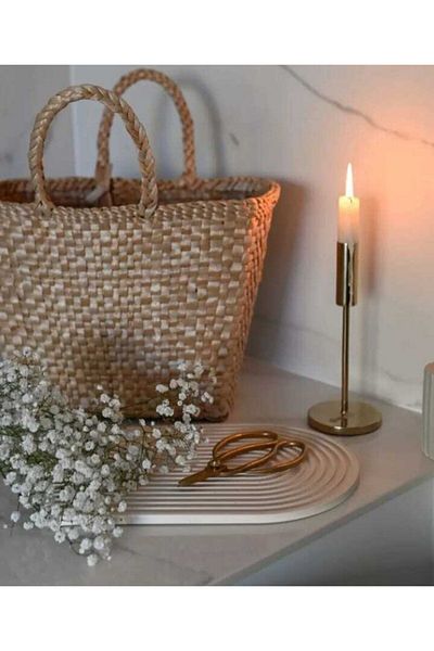 Orange Atelier Arch Large Concrete Decorative Presentation and Service Tray